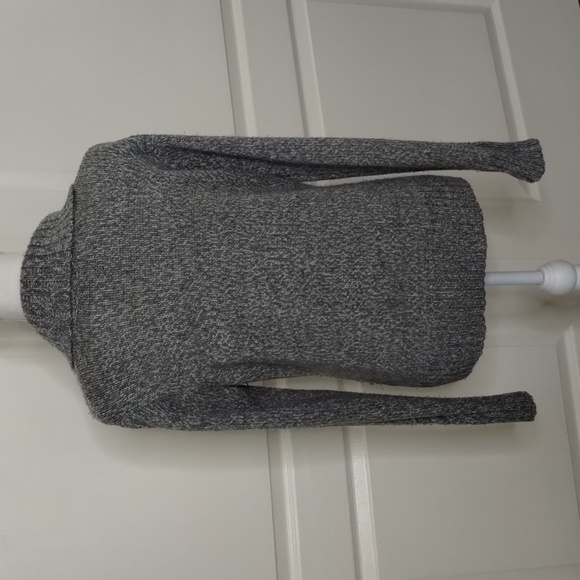 St. Johns Bay women's large vintage cable knit sweater gray large collar pockets - Picture 6 of 13